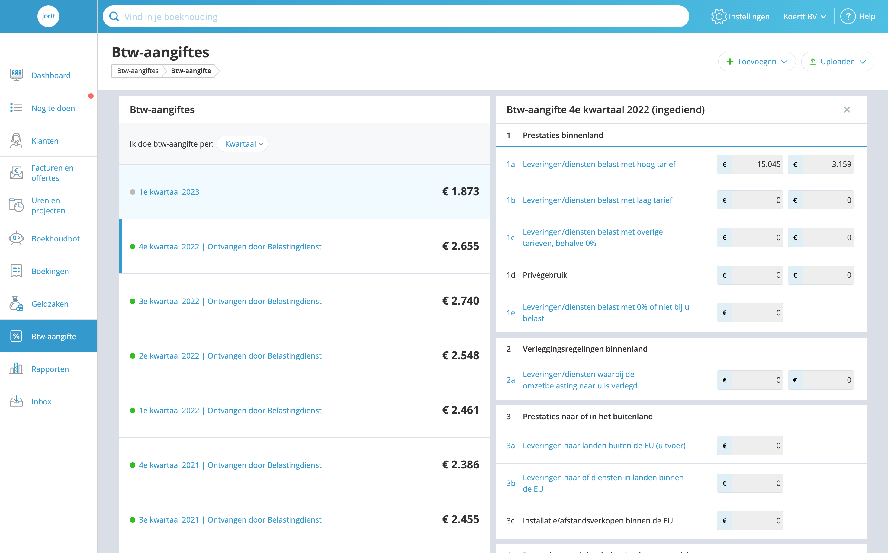 Btw-aangifte met jortt