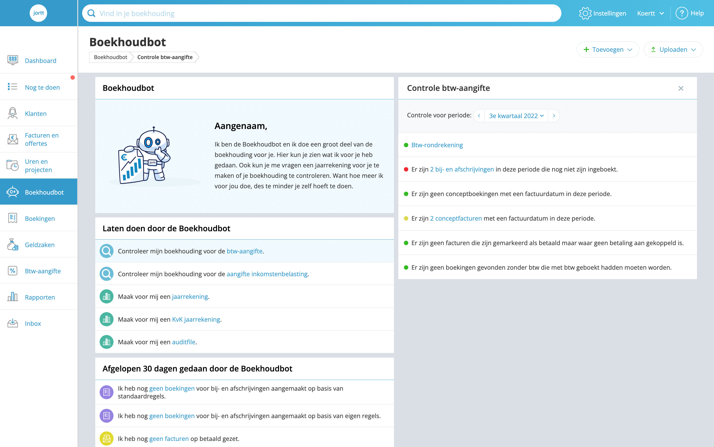 Jortt Boekhoudbot